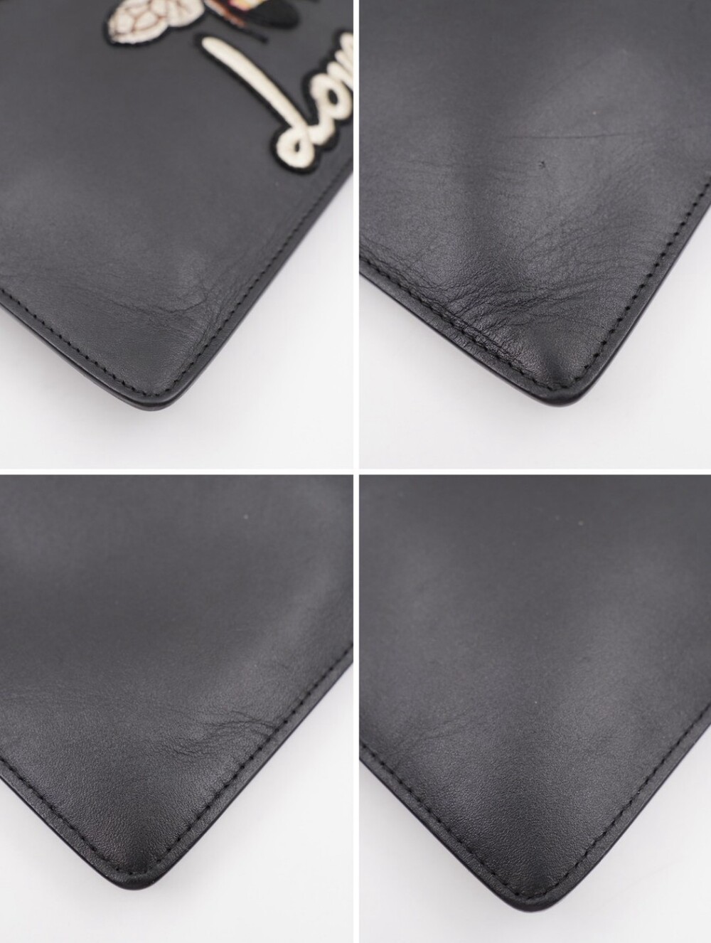 CP53 💟 Gucci Leather "Blind for Love" Bee Pouch - Picture 10 of 13